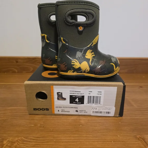 Bogs Kids Dino Rain Boots - Dinosaur - Picture 2 of 3